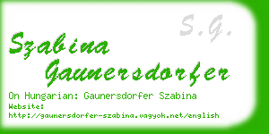 szabina gaunersdorfer business card